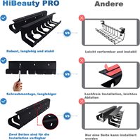 Support de câbles de bureau pour la gestion des câbles, avec accessoires inclus, emballage pour vente par correspondance