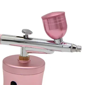 Hot Sell Oxygen Injector Mini Air Compressor <b>Kit</b> Gas Brush Paint Airbrush Nail Art Tattoo Craft <b>Cake</b> Nano Mist Sprayer - Product Image 3
