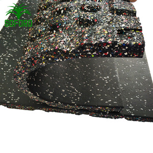 Loseta de Goma <span class=keywords><strong>para</strong></span> Gimnasio, Color Negro con Blanco, 500x500*50mm, <span class=keywords><strong>para</strong></span> <span class=keywords><strong>Crossfit</strong></span> - Product Image 2