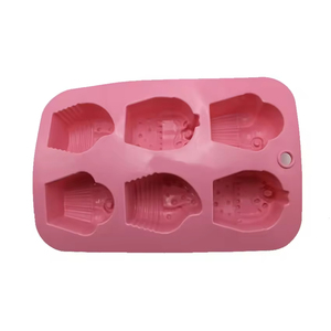 Molde Redondo Grande Antiadherente de 6 Cavidades para Pasteles, Moldes de Silicona para Hornear Cupcakes con Diferentes Diseños - Product Image 5