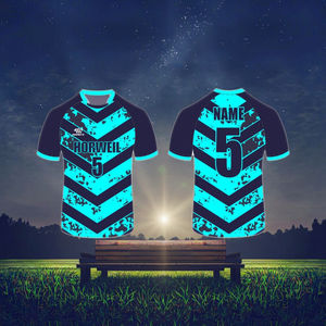 最新メンズラグビージャージー通気性クルーネックスポーツウェアカスタマイズ可能な半袖チーム練習服 - Product Image 2