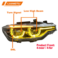 Feux avant à LED Angel Eyes LIANGTU pour BMW Série 3 F30 F35 F80 13-18, feux de jour bicolores, feux de freinage, Plug & Play, directement de l'usine