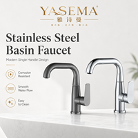 Robinet de lavabo moderne en acier inoxydable, monocommande, pour hôtel, à poser sur le comptoir, finition chromée ou bronze, mélangeur, fabrication OEM
