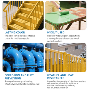 La <span class=keywords><strong>peinture</strong></span> antirouille en métal à base d'eau est utilisée <span class=keywords><strong>pour</strong></span> les portes extérieures et intérieures en fer à rampe en métal - Product Image 4