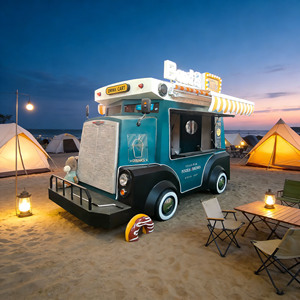 Camión de Comida Eléctrico Ecológico, Remolque Móvil para Venta Ambulante de Bajo Ruido, para Negocios de Café, Snacks y Comida Rápida - Product Image 1