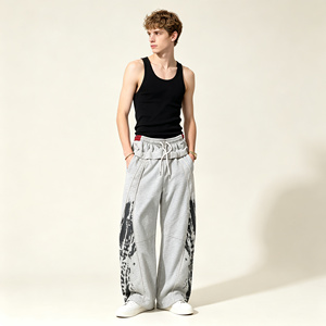 <b>Men</b> Casual <b>Jogger</b> Pants <b>Loose</b> Fit Sweatpants Elastic Waist Gradient Leggings Custom Streetwear - Product Image 4