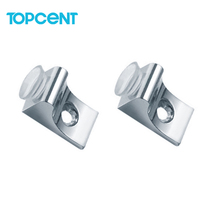Support de fixation en verre TOPCENT pour armoire, placard, penderie – Ventouse transparente et cheville métallique pour étagères