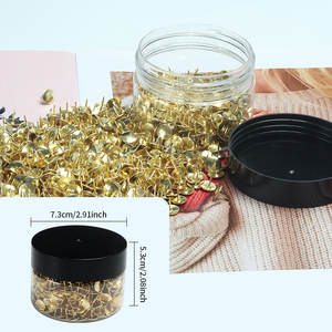 Многофункциональные 350 шт. плоские золотистые металлические Нажимные кнопки - Product Image 2