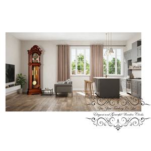 L'horloge grand-père au sol en bois capture le style des traditions <span class=keywords><strong>du</strong></span> <span class=keywords><strong>sud</strong></span> de l'Europe avec une couverture plate à plusieurs niveaux - Product Image 1