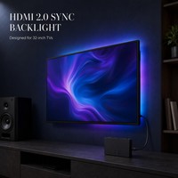 Kit de bande lumineuse LED Joystar Sync 2,3 m, rétroéclairage pour téléviseur, lampe de panneau, IP65, alimentation USB, contrôle par application, pour téléviseur de 32 pouces