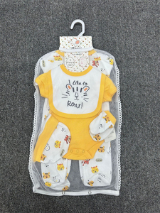 Set <span class=keywords><strong>di</strong></span> abbigliamento per ragazze body in cotone 100% pagliaccetto cappello pettorale <span class=keywords><strong>5</strong></span> pezzi vestiti per bambini inverno 0-3 <span class=keywords><strong>mesi</strong></span> all'ingrosso neonate maschietti - Product Image 6