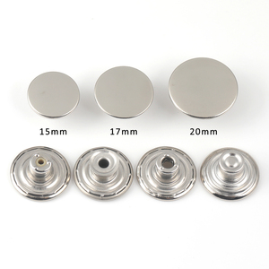 Nhà Máy Bán buôn Chất lượng cao tùy chỉnh hỗ trợ thép không gỉ jeans Nút Cổ phiếu Đồng bằng kim loại Denim Nút cho quần áo - Product Image 2