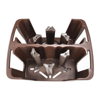 Chariot de cuisine mobile en plastique PE marron, gris, noir, avec porte-assiettes et porte-vaisselle multi-positions, chariot de rangement pour vaisselle