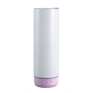 MOQ2 Vaso Térmico Delgado de Acero Inoxidable Blanco de 20oz para Sublimación, con Altavoz y Reproductor de Música Inteligente, Cable USB - Product Image 3