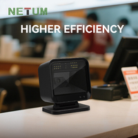 Escáner de Código de Barras de Escritorio Automático de Alta Velocidad NETUM, con Sensor Omnidireccional 2D, Manos Libres, Lector de Códigos QR USB DP9280, Stock, 1 Año de Garantía