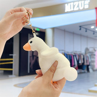 Pendentif en peluche canard couveuse créatif, jouet anti-stress à presser, poupée oie farceuse, porte-clés, breloque de sac, cadeau, vente en gros, personnalisable
