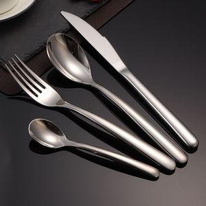 304 Stainless Steel <b>Steak</b> <b>Knife</b> Fork Set Modern Cutlery For Western Restaurant Hotel Use Reusable Dessert Spoon Included - Product Image 1