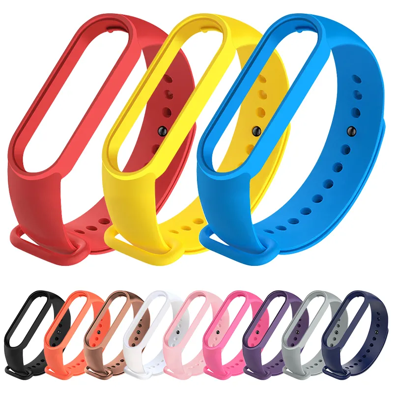 Bracelet for Mi Band 6 Silicone Strap for Xiaomi Sport Rubber Silicone Bracelet for Mi Band M6 M5 M4 M3 smart band