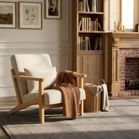Modernes Design Leinen Holz Freizeit-Sofa Sessel Wohnzimmer-Möbelset