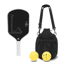 Raquette de pickleball en fibre de carbone durable de 16 mm avec noyau en nid d'abeille T700 à haute friction, pressée à chaud, pour l'entraînement et le divertissement