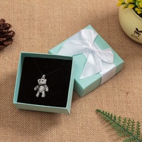 Boîte à bijoux pour collier de montre en Carton, boîte cadeau de boucles d'oreilles, bon marché, petite taille bleue approuvée, forme personnalisée A1, 2022