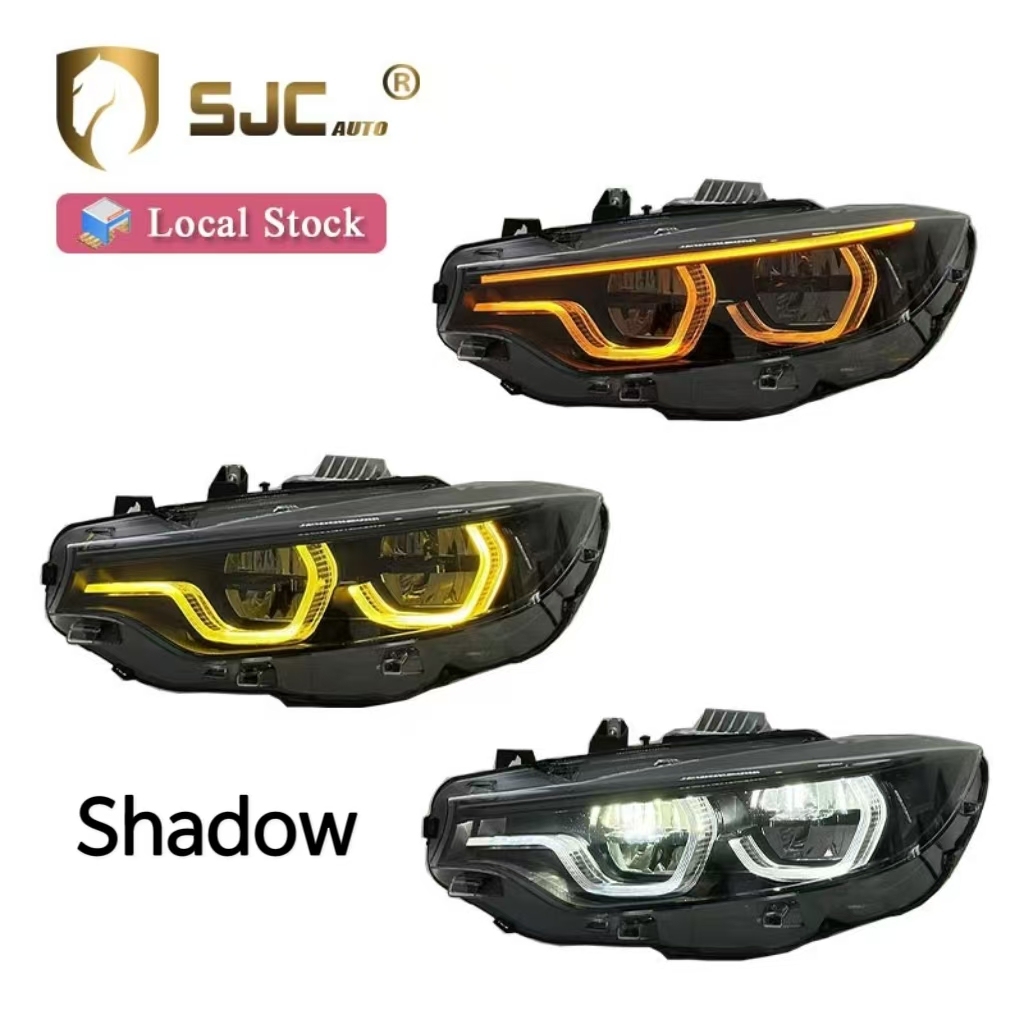 Sjc Tri-Color LED Headlight Assembly For BMW 4 Series F32 / F36 / F80 / F82 Yellow White Amber DRL