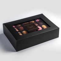 Boîtes de chocolat imprimées en boîte magnétiques en carton de luxe recyclables Boîte de bonbons alimentaires en plastique transparent