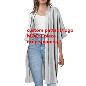 Cardigan d'été à manches courtes pour femmes, vêtements inspirés de styliste, <span class=keywords><strong>Trench</strong></span>-Coat personnalisé imprimé Tiare <span class=keywords><strong>rouge</strong></span> hawaïen Tribal polynémien - Product Image 3