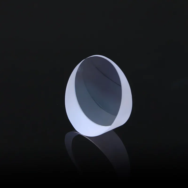 Custom made different size optical glass or quartz round shape wedge prism