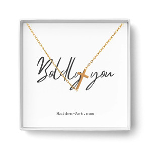 Collana in Oro 14K con Ciondolo a Croce Placcato Oro - Product Image 3