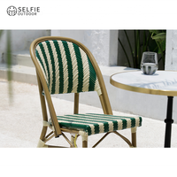 Meubles d'extérieur en rotin Restaurant Cair Patio Ensemble de meubles en aluminium Chaise pliante Chaise en osier