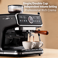 Machine à café expresso électrique automatique en acier inoxydable 1350W, contrôle semi-automatique, portable, utilisation hôtelière, automatique
