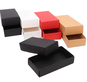 Boîte d'emballage en carton kraft recyclable, personnalisable, rectangulaire, couleur unie marron, noir, rouge, blanc, avec revêtement UV, pour perruques - Product Image 2