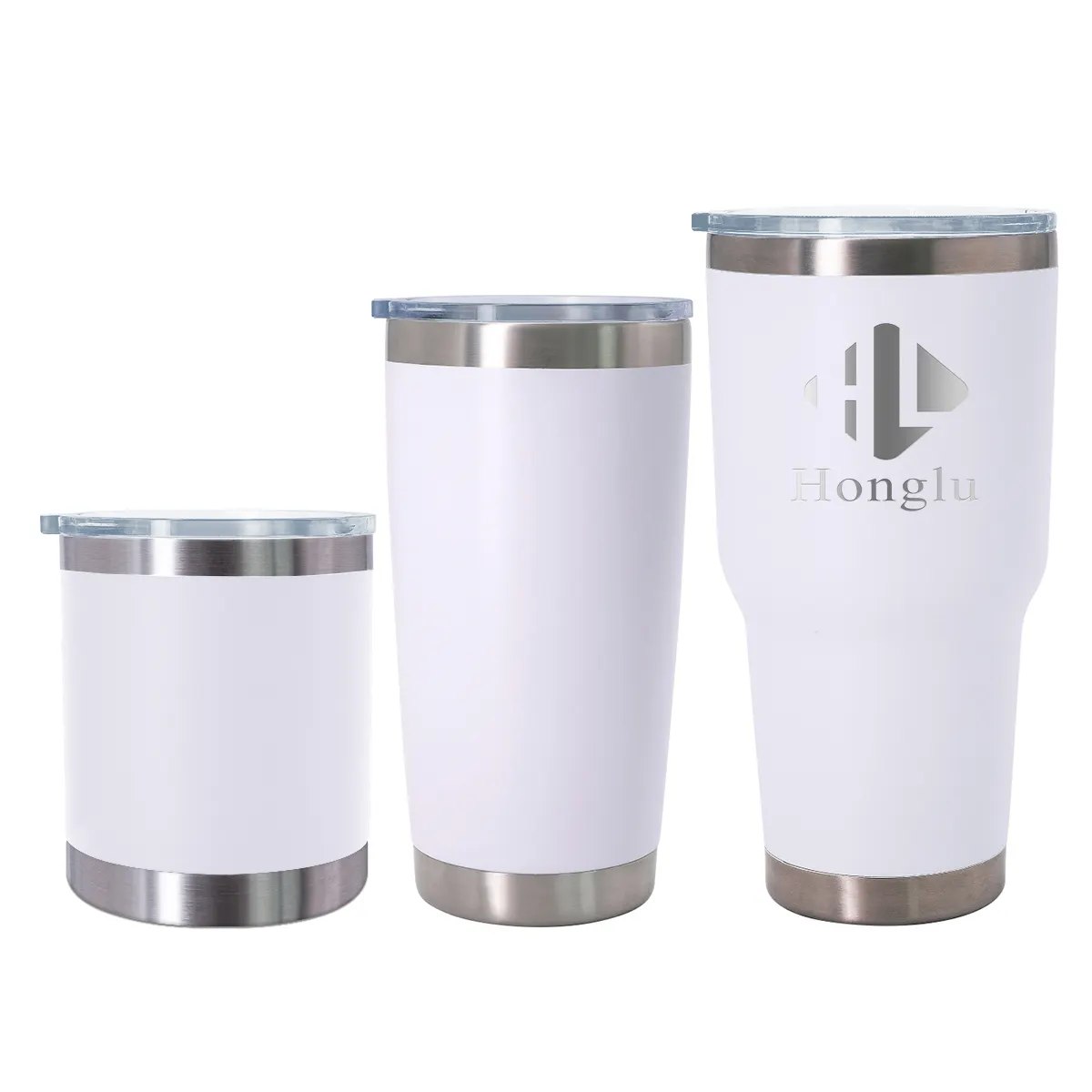 Sublimation white tumbler 10oz 16oz 20oz 30oz Double Wall Vacuum InsulatedTumbler Wholesale Blank Tumbler with water proof Lid