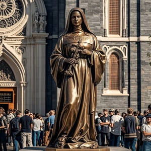 Iglesia al aire libre gran decoración latón fundido tamaño real usando inglete y sosteniendo cetro Irlanda patrón <span class=keywords><strong>San</strong></span> <span class=keywords><strong>Patricio</strong></span> estatua <span class=keywords><strong>de</strong></span> bronce - Product Image 3