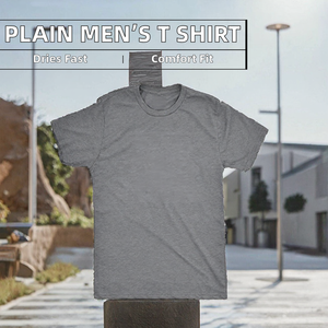 Wholesale Blank Plain Eco-Friendly <b>Polyester</b> Cotton <b>T</b>-<b>Shirt</b> Custom Discharge Printing Logo Brand Plus Size Men's <b>T</b>-<b>shirt</b> - Product Image 2