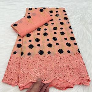 नई शैली अफ्रीकी फीता कपड़े 100% सूती सूखी फीता कढ़ाई कढ़ाई की धूप के लिए स्विचलैंड में आवाज फीता - Product Image 1