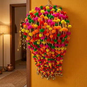Home & Event <b>Decorations</b> Cheerful Appeal Sale High Quality Beautiful Garland Pom Pom Strings for Halloween At Factory Price - Product Image 4