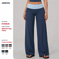Pantalon de yoga taille haute color block pour femme, coupe évasée brossée, effet ventre plat et rehaussement des fesses, extensible dans quatre directions, séchage rapide, certifié GCC