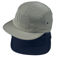 Personnalisé vierge Vintage 5 panneaux en nylon pour la course à pied Camp Casquette de camping Chapeau de sport Casquette imperméable Dry Fit 5 panneaux