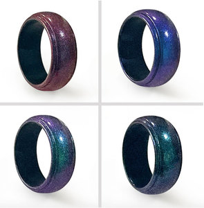 Bague en silicone SiR caméléon incurvée bague de mode sportive européenne et américaine directe du fabricant largeur 8.7MM - Product Image 4