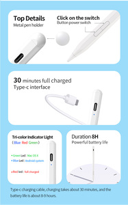 Stylet universel en plastique avec pointe remplaçable, attraction magnétique pour iOS/Android, compatible avec tous les écrans capacitifs - Product Image 3