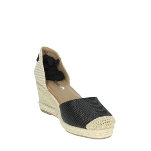 Espadrillas nere 171748 comodi sandali con zeppa - Product Image 5
