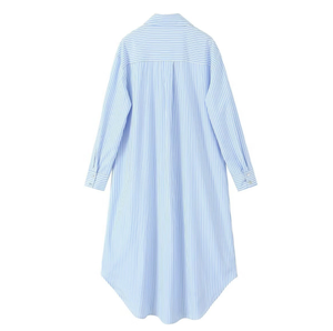 Chemise à rayures longue pour femmes, style tendance - Product Image 2