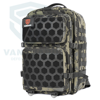 Sac à dos d'assaut Hongkai Vanguard 45L noir CP, sac à dos tactique laser Molle de grande capacité pour 3 jours, pour l'entraînement sur le terrain et les activités de plein air