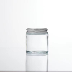 Bocaux à bougies en verre transparent ambré personnalisés avec logo, 50 ml/100 ml/250 ml/500 ml, avec bouchon à vis, bocal à bougie de luxe vide - Product Image 1