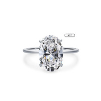 Bague en argent S925 plaqué platine avec moissanite ovale taille œuf de pigeon, style léger et luxueux, super étincelante, cadeau de mariage, ajustement parfait