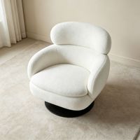 Fauteuil de salon minimaliste italien, fauteuil inclinable design, fauteuil d'appoint moderne et simple de couleur blanche pour la maison