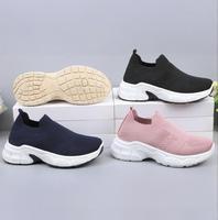 Chaussures de marche amortissantes pour femmes, baskets minimalistes de course, chaussures de jogging, chaussures de sport basses, tissu extensible, maille respirante, légères