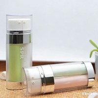 Vente directe usine – Flacon d'emulsion sous vide à double tube en PP, 30 ml, moulé par injection, double tête pressurisée pour bouteille